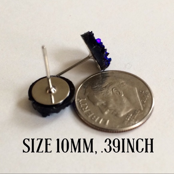 3 for 15🎀 blackberry Druzy style earrings - Picture 5 of 7